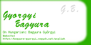 gyorgyi bagyura business card